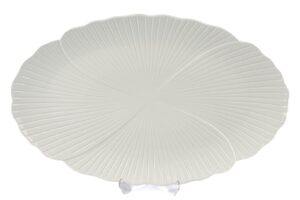 Beyaz Porselen Oval Servis Tabağı 46x29x4cm