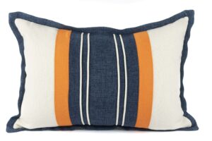 Beyaz turuncu mavi 40x60 yastık