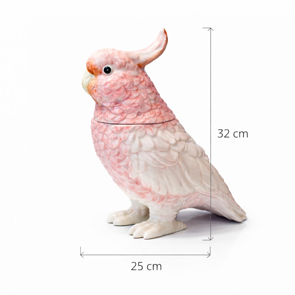 Pembe Porselen Kakadu Papağanı 3 Pembe Porselen Kakadu Papağanı - Görsel 3