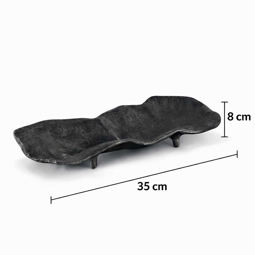 Dalga Formlu Modern Dekoratif Metal Çanak 3 Dalga Formlu Modern Dekoratif Metal Çanak - Görsel 3