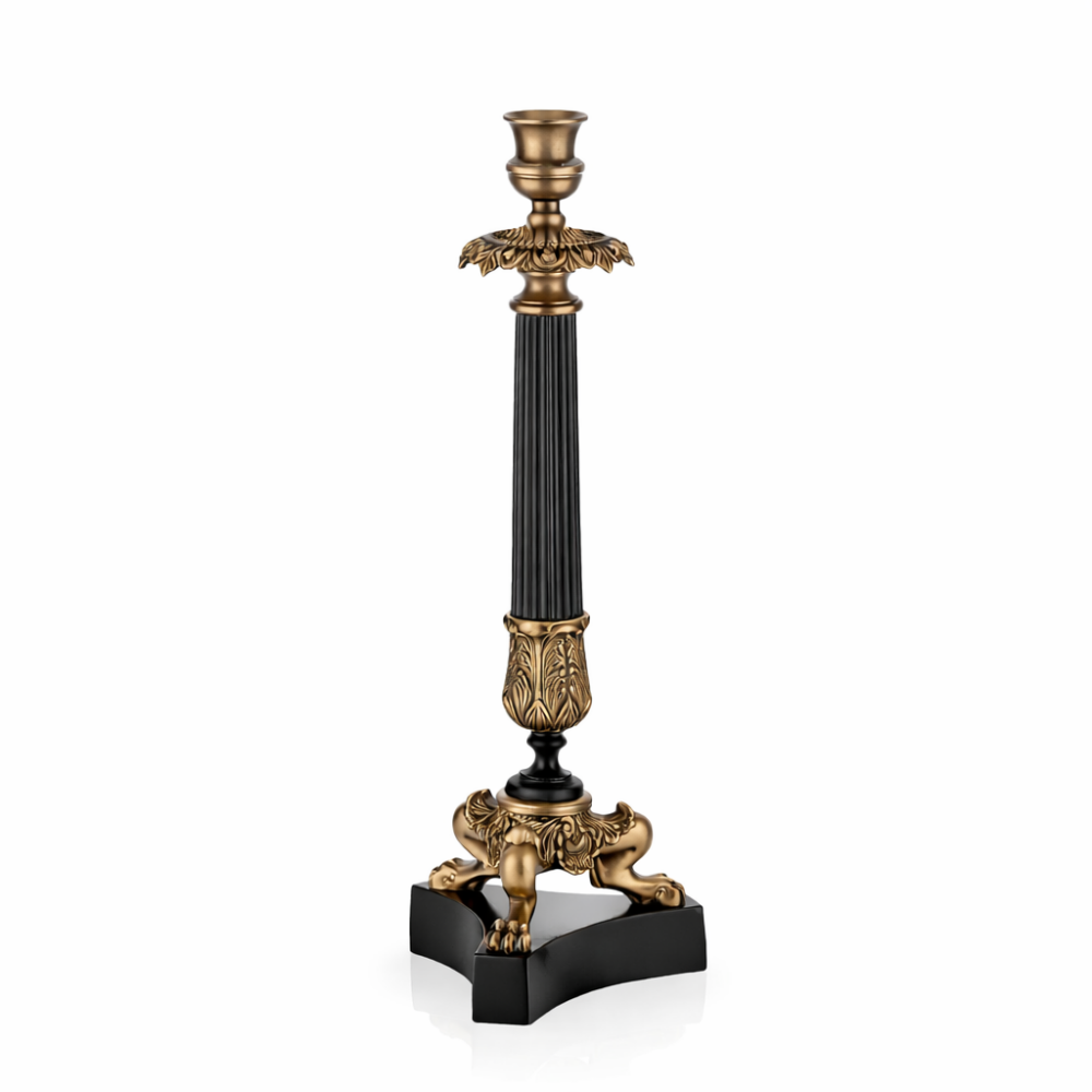 Glint Serisi Pirinç Şamdan Aslan Ayak Küçük Boy