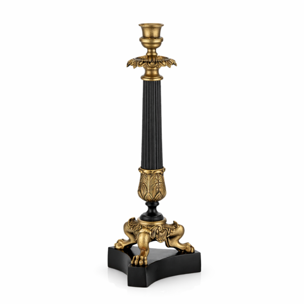 Glint Serisi Pirinç Şamdan Aslan Ayak  Büyük Boy