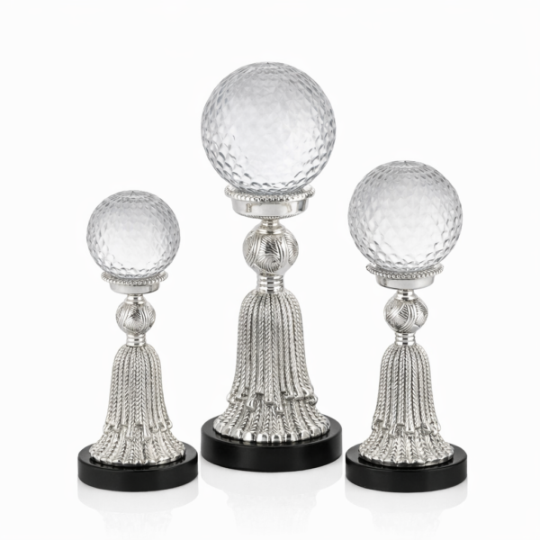 Paradiso Üçlü Küre Gümüş Dekoratif