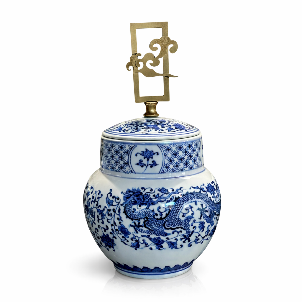 Dragon Porselen Bleu Blanc Küp Orta Boy 1 Dragon Porselen Bleu Blanc Küp Orta Boy