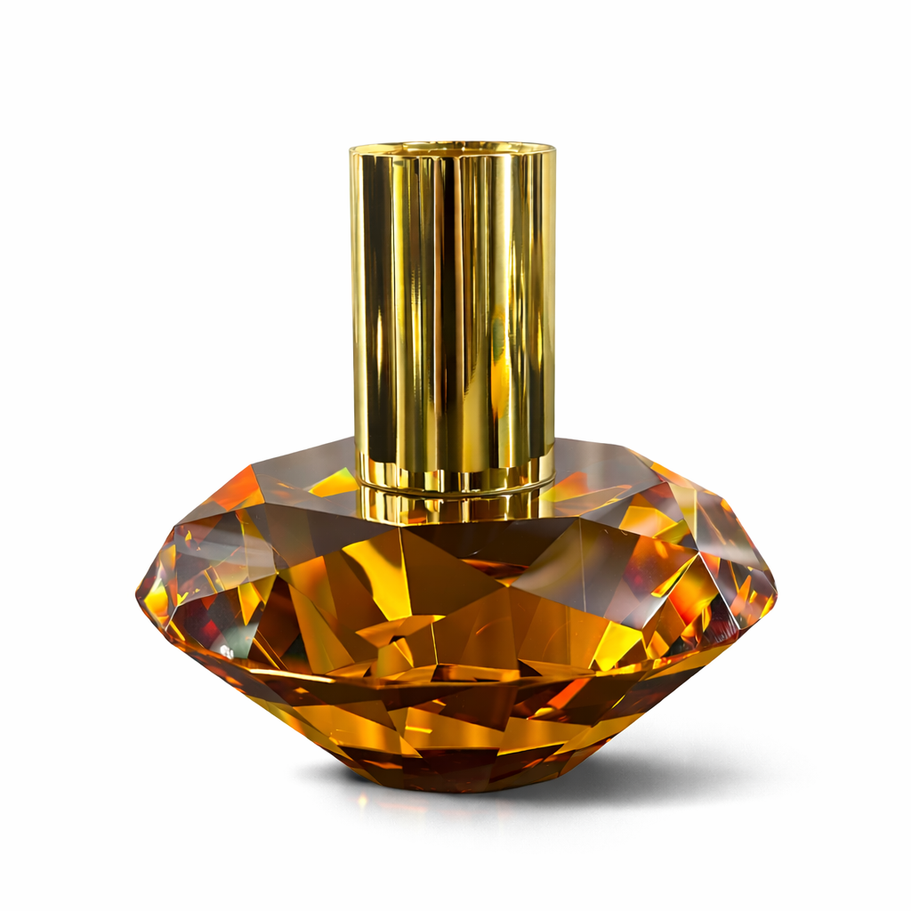 Amber Diamond Kristal Cam Şamdan 1 Amber Diamond Kristal Cam Şamdan