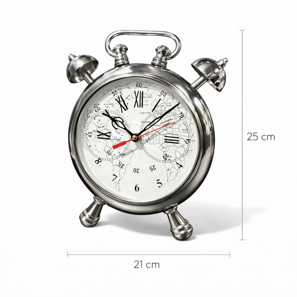 Nautica Gümüş Masa Saati 2 Nautica Gümüş Masa Saati - Görsel 2