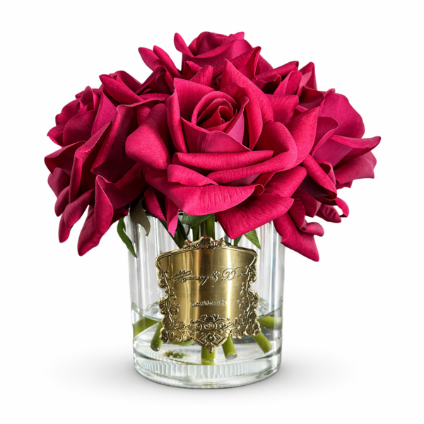 Harmony & Deo 7 Güllü Bordo Oda Kokusu Şeffaf Vazo