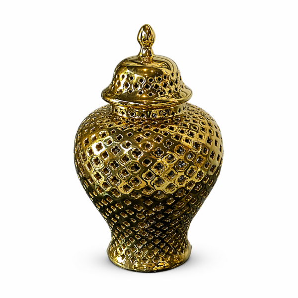 Gold Kaplama Seramik Küp Küçük Boy