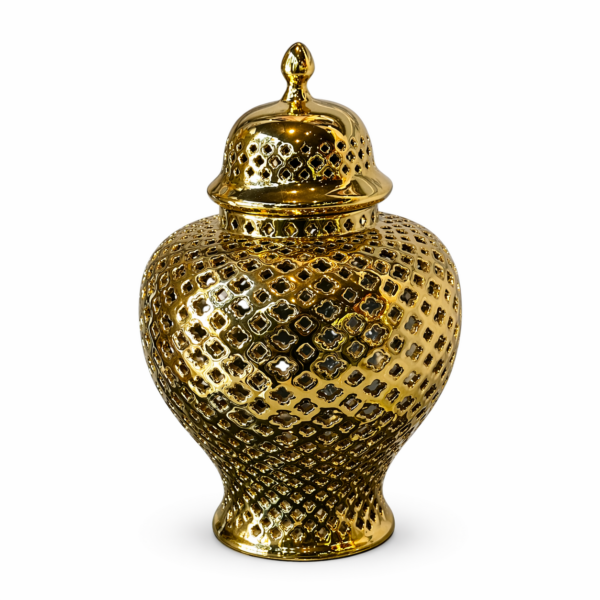 Gold Kaplama Seramik Küp Orta Boy