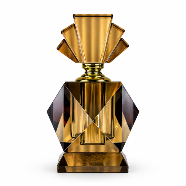 Kahve Geometrik Parfüm Şişesi Küçük Boy