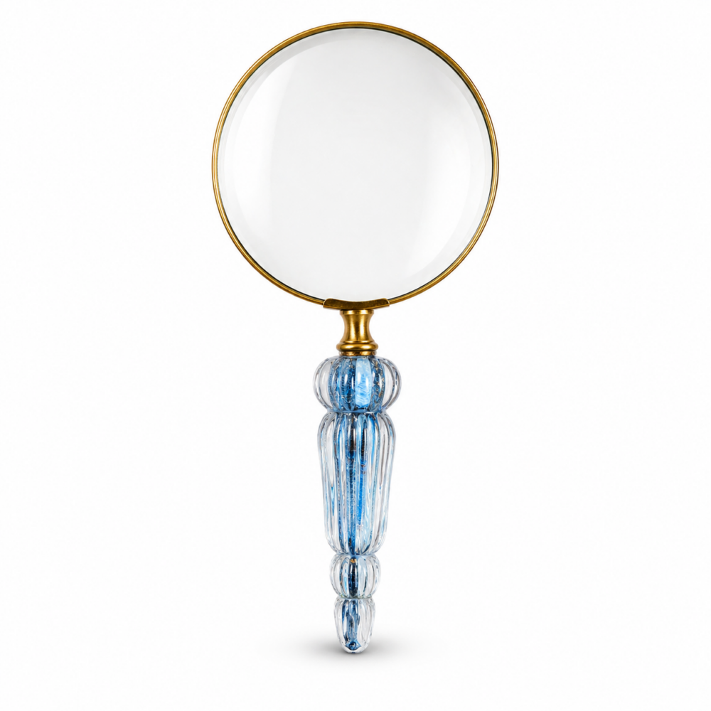 Cam Üfleme Mavi Büyüteç