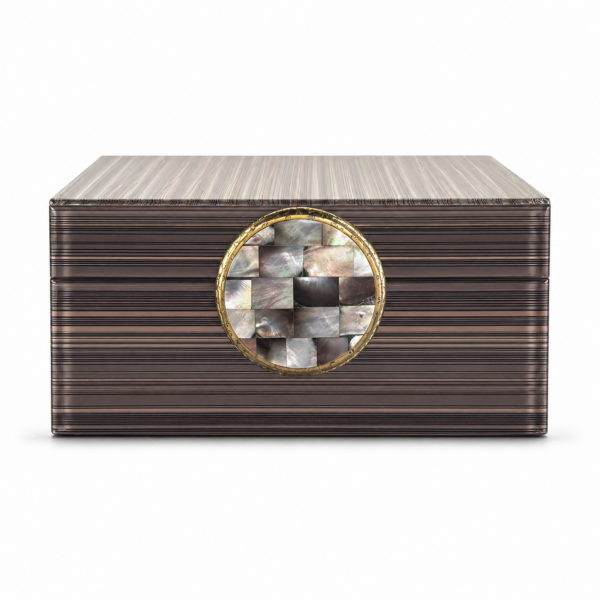 Sedefli Kemik Armalı Cam Kutu Küçük Boy