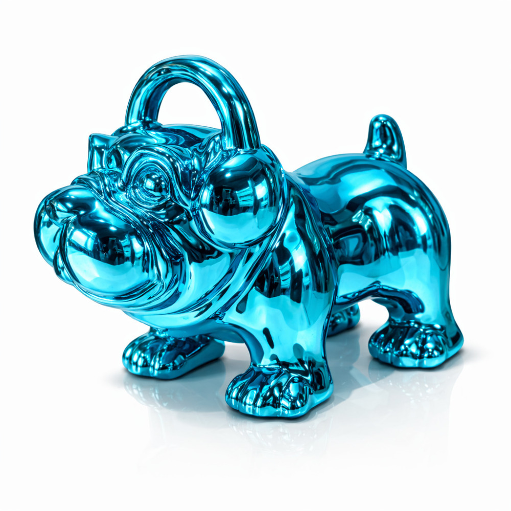 Blue Bulldog Köpek Heykeli