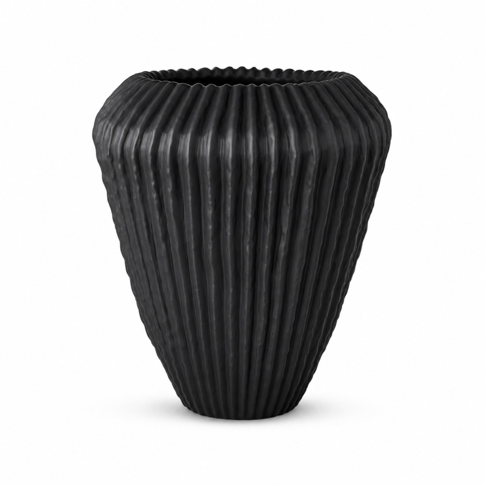 Noir Mat Siyah Fiber Saksı Büyük Boy